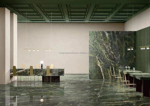 Populaire Verde Perse Fritté Pierre Dalle Salle De Bains Vanité Table Top Cuisine Île Décor Vert Artificielle Fritté Pierre - Product Image 4