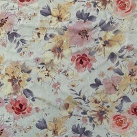 93% polyester 7% Spandex tricoté Flower Power Net imprimé tissu de maille extensible avec impression numérique