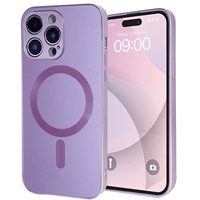 Coque de téléphone antichoc de luxe en TPU+PC, style Ins magnétique, design mat, compatible avec la recharge sans fil, pour iPhone 12-15 Pro Max