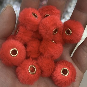 Imitation Mink Fur Pom Pom Beads 20mm <b>Spacer</b> Beads For DIY Jewelry Keychains Pendants Craft Supplies - Product Image 3