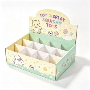 Toy <b>Display</b> Nature Toys Paperboard Counter <b>Box</b> With Dividers Eco-Friendly Self Erecting Packaging For Small Goods - Product Image 4