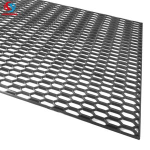 Kits de carrocería de alta calidad Honghang, rejilla central de malla para coche, rejillas de parachoques delantero para uso universal tipo B - Product Image 2