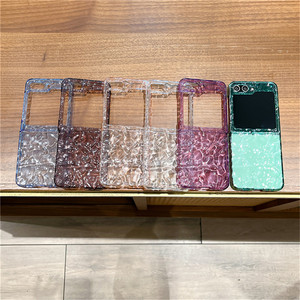 Estuche rígido de lujo con diseño de arrugas irregulares transparentes para Samsung <span class=keywords><strong>Z</strong></span> <span class=keywords><strong>Flip</strong></span> 6 5 <span class=keywords><strong>4</strong></span> 3 Cubierta de ondulación de agua para Samsung <span class=keywords><strong>Z</strong></span> <span class=keywords><strong>Flip</strong></span> - Product Image 6