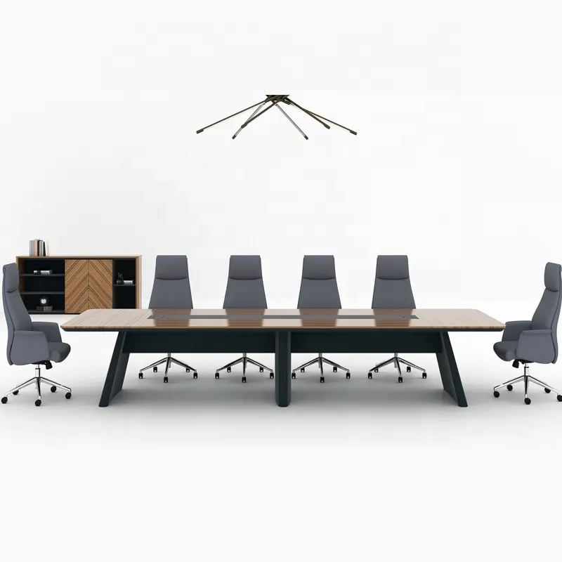 Muebles DE OFICINA DE LUJO Oficina rectangular moderna Mesa de reuniones de Conferencias Ejecutivas
