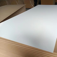 3mm 4mm 5mm 6mm 9mm 12mm 15mm 18mm Panneaux de fibres de bois MDF laminés blancs avec face en mélamine Panneau MDF Hdf pour meubles