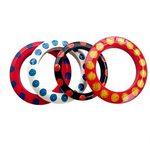 Bracelet classique en résine de silicone violette sculptée, motif géométrique mignon, large, élégant, décontracté, unique, sportif, bijou unisexe pour femme - Product Image 5