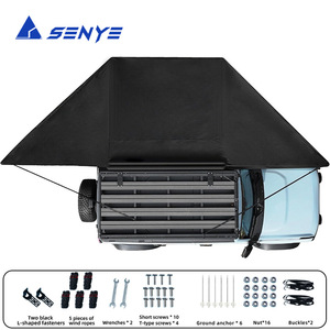 Car Side <b>Tent</b> 180 Degree Waterproof Polyester Outdoor Sunshade Rainproof <b>Canopy</b> Single Layer - Product Image 2
