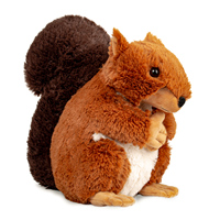 Peluche d'écureuil, écureuil en peluche doux, adorable écureuil brun en peluche pour cadeau d'enfant et décoration de chambre d'enfant