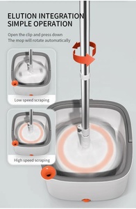 Xô lau xoay 360 độ với vật liệu thép cực đơn để tách nước thải bẩn và làm sạch sàn nước sạch - Product Image 4
