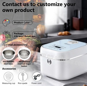 Cuisinière à <span class=keywords><strong>riz</strong></span> électrique à grand écran tactile de 5 L avec cuve intérieure en acier inoxydable 304, cuisinière à <span class=keywords><strong>riz</strong></span> à faible teneur en sucre - Product Image 3