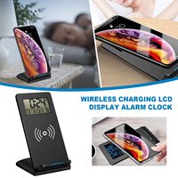 Smartphone Snellaadstation Telefoon Oplader Desktop Draadloos Opladen Stand Mobiele Telefoon Houder Wekker