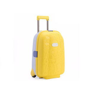 BUBULE <span class=keywords><strong>Pas</strong></span> <span class=keywords><strong>Cher</strong></span> Enfants Chariot De Voyage À Roues PP Continuer Jaune Hardshell Enfants Bagages - Product Image 1
