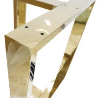 Pieds de table luxe robuste cadre moderne banc de bureau carré meubles de bureau café salle à manger en acier inoxydable métal or pieds de table
