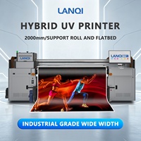 Imprimante jet d'encre UV grand format LANQI 2m, haute résolution 2400 dpi, impression numérique UV, machine d'impression UV, livraison directe d'usine