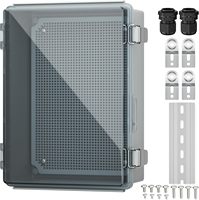 Boîte de distribution en plastique étanche pour extérieur, boîte de jonction résistante aux intempéries avec accessoires complets pour la vidéosurveillance et l'utilisation électrique