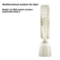 Nouveau ventilateur de bureau 2025, portable, pour l'extérieur, avec lumière nocturne, multifonction, recharge USB, affichage numérique, matériau ABS, 36V