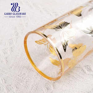 Verres marocains 12pcs pack <span class=keywords><strong>verre</strong></span> à thé 7oz gobelets en <span class=keywords><strong>verre</strong></span> coloré avec couleurs décor doré thé <span class=keywords><strong>verre</strong></span> thé tasses ensemble - Product Image 5