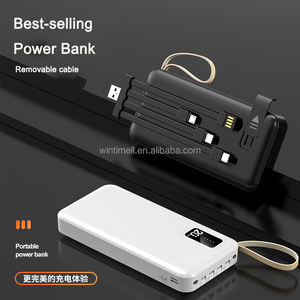 Banco de energía móvil 20000mAh Cargador portátil Banco de energía 20000mAh Alta capacidad con cordón Cargador portátil Batería de repuesto - Product Image 6