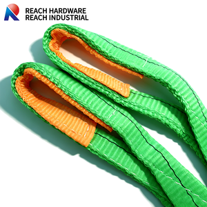 60mm×5m 14T/30000lbs ヘビーデューティー ダブルプライ フラットリフティングPEウェビングスリングベルト 車牽引ストラップ トラック車両工具 車トレーラー用 - Product Image 4