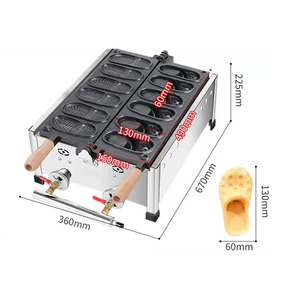 Máquina de Waffles Comercial con Forma de Zapato Crocs a Gas y Eléctrica para Comida Callejera en Venta para Uso en Panaderías y Cafeterías - Product Image 3