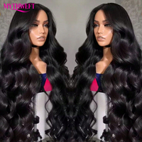 Perruques sans colle en cheveux naturels bruts, densité 250%, Lace Front, Ondulées Body Wave, Full HD Lace Frontal, en cheveux humains brésiliens, Vente en gros