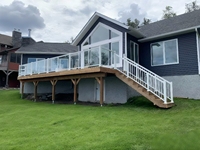 Balustrade de balcon en verre et alliage d'aluminium au design moderne BOSI, garde-corps en acier inoxydable pour escalier, villa, terrasse, piscine, maison
