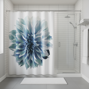 Cortina de Ducha de Algodón con Estampado Floral, Diseño Moderno de Flores, Decoración para Baño - Product Image 2