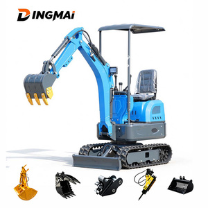 Mini-excavatrice DINGMAI 1 tonne, moteur KOOP, chenilles en caoutchouc étroites de 950 mm, pour le creusement de poteaux de clôture résidentiels, <span class=keywords><strong>la</strong></span> plantation d'arbres, les travaux de jardinage - Product Image 5