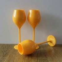 Verres à vin, flûtes à champagne et prosecco vintage en plastique acrylique de luxe de 130 ml avec logo personnalisé pour les fêtes, les mariages et les événements