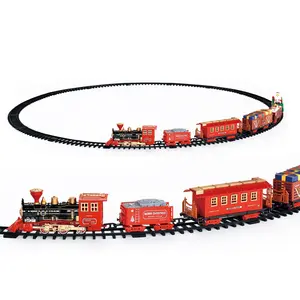 Jackotoys Plastiks chienen Retro batterie betriebenes Kinder geschenk Eisenbahn spielzeug Weihnachts zug Spielzeug