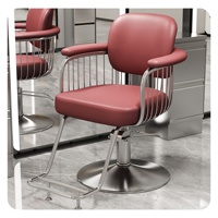 Chaise de salon de coiffure confortable pour femmes, en cuir PU, design contemporain, usage commercial, hôtel, hôpital