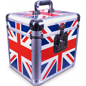 Caja de Almacenamiento de Discos de Vinilo de Alta Calidad, Estuche de Transporte de Aluminio para Colección de Discos LP con Asa - Product Image 6