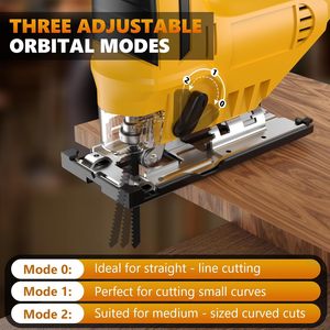 Seghetto Jig Saw senza fili Premium per batteria DW 20v Max Brushless orbitale puzzle 0-45 3 impostazioni orbitali legno sega - Product Image 5