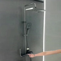 Keran Mixer Shower Kamar Mandi Harga Baru dengan Layar LED Digital, Set Shower Head Rainfall Tekanan Besar 4 Fungsi Bahan Stainless Steel