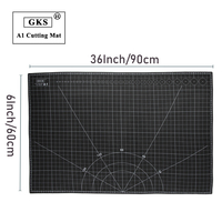 Tapis de découpe GKS de haute qualité A1 auto-cicatrisant en PVC recyclé, durable, 3 couches, 3 mm, 90x60 cm, antidérapant