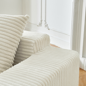 Canapé modulaire en forme de L haute densité pour appartement et villa, design moderne, tissu durable, design sans accoudoirs, dossier rembourré - Product Image 5