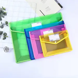 A3 A4 A5 FC Frosted office Transparent PVC plastic document with botton clear waterproof folder file bag