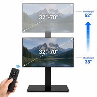 Nuevo Diseño 2026, Soporte de TV Giratorio y Ajustable en Altura con Ruedas para LCD/TV de 32 a 70 Pulgadas, para Sala de Estar, 600x400