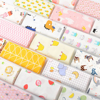 Tissu brocart imprimé en tricot 100 % coton, résistant à l'abrasion, épais, pour literie bébé, drap et couette à motifs de dessins animés