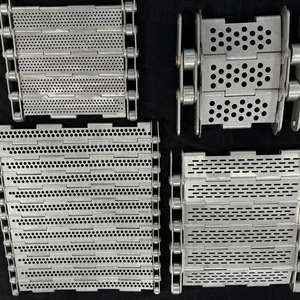 स्टेनलेस स्टील चेन प्लेट फ्लैट एस 304 मेष बेल्ट धातु तार जाल चेन लिंक प्लेट कन्वेयर बेल्ट - Product Image 4