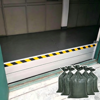 Barrière anti-inondation amovible en aluminium, conception d'étanchéité premium en EPDM, protection fiable contre les inondations pour porte de garage et protection de la maison
