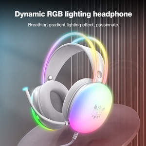 Auriculares para Gaming con Cable ONIKUMA X25 con Iluminación RGB de Arcoíris, Sonido Envolvente Estéreo y Diseño Ligero para PC, Deportes, Viajes y Aviación - Product Image 2