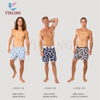 Short de plage personnalisé pour homme Pantalon court de 7 pouces Short de surf Impression de maillot de bain pour homme