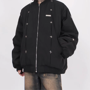 StreetLux Veste Personnalisée Américaine Vintage en Coton pour Hommes, Design Étoile Sense Cargo Uniforme de Baseball - Product Image 1