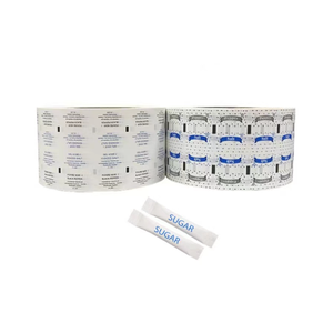 Rouleau de papier enduit de PE, sac en papier laminé brillant personnalisé pour sucre / noix / sel / crème glacée avec impression flexographique - Product Image 1