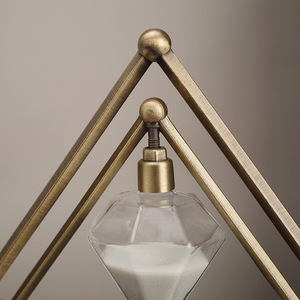 Modern Geometric <b>Hourglass</b> <b>Timer</b> 30 Minute Zinc Alloy Office Desk Decoration - Product Image 3