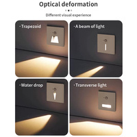 Kit d'éclairage LED encastré intelligent à détecteur de mouvement pour escalier, en aluminium, carré, pour couloir, chambre et escalier
