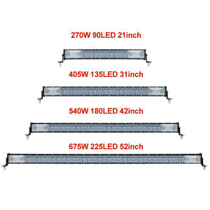 Barra de luz Led todoterreno 21 ''31'' 42 ''52'' Alta potencia 270W 405W 540W 675W Con barra de luz Led curva intermitente para camión <span class=keywords><strong>jeep</strong></span> - Product Image 1