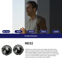 Filtre ND en verre optique pour caméra d'action Insta360 X5, ND16 ND32 ND64, filtre à densité neutre pour objectif, réduit l'hyperexposition en photographie