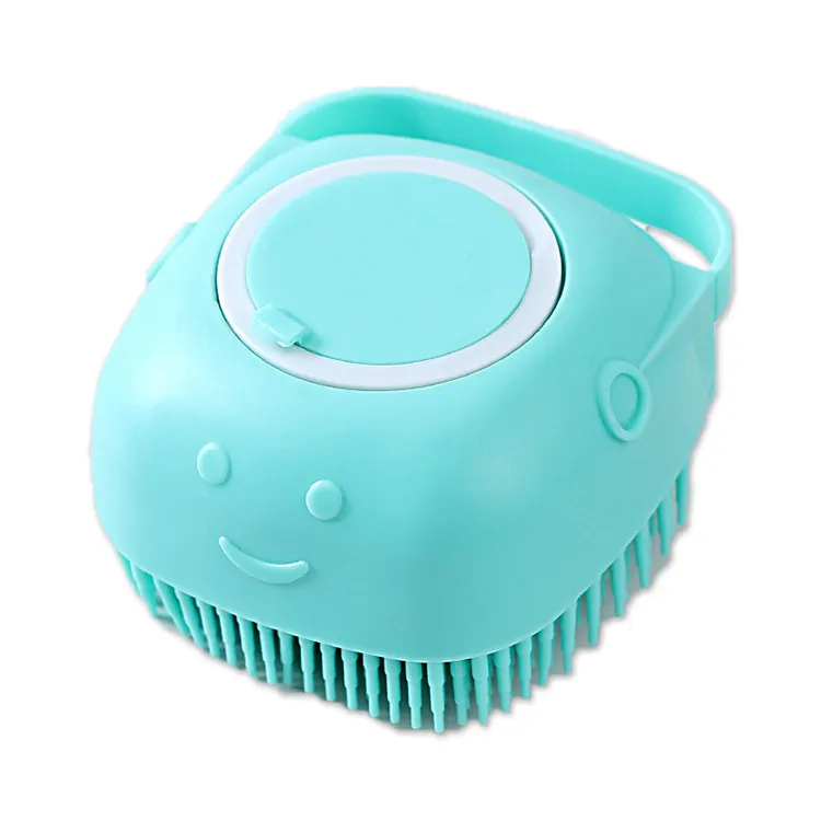 Tắm massage Puppy grooming Kit Pet rửa tóc dầu gội Silicone lông mịn bàn chải nước cho chó